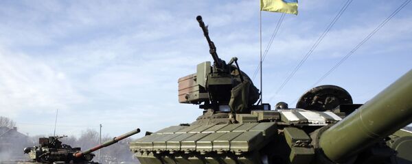 Ukrajinski tenkovi na punktu Gorlovka, Donbas - Sputnik Srbija