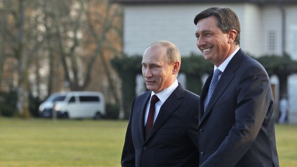 Borut Pahor i Vladimir Putin - Sputnik Srbija