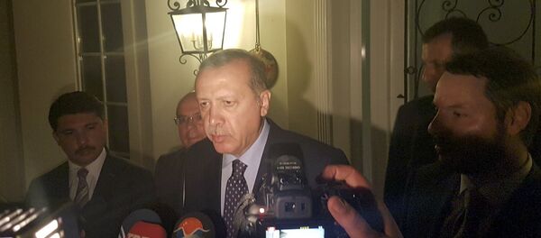 Р.Т.Ердоган даје изјаву за медије у Мармарису 15. јула 2016. Турска - Sputnik Србија