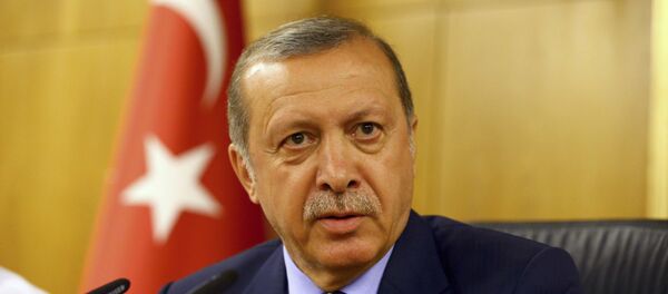 Турски председник Р.Т. Ердоган је обраћа током покушаја пуча у Истанбулу 16.07.2016. - Sputnik Србија