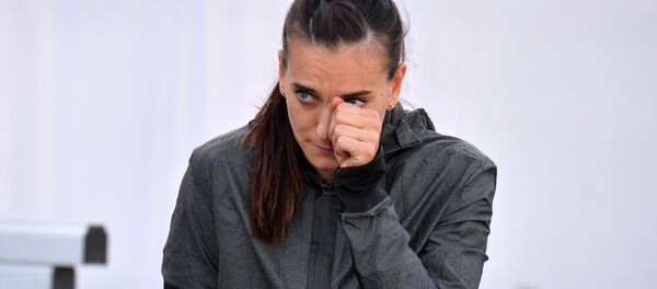 Атлетичарка Јелена Исинбајева током првенства Русије у атлетици - Sputnik Србија