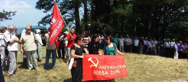 Obeležavanje Dana ustanka u Srbu. Obeležavanje Dana ustanka u Srbu. - Sputnik Srbija