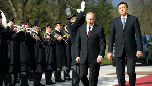 Vladimir Putin i Borut Pahor - Sputnik Srbija