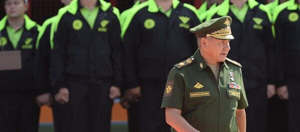 Руски министар одбране Сергеј Шојгу на церемонији отварања Међународних војних игара 2016. у Москви. Руски министар одбране Сергеј Шојгу на церемонији отварања Међународних војних игара 2016. у Москви. - Sputnik Србија