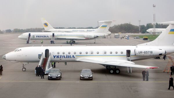 Ukrajinski avioni Tu-134 i Il-62 na aerodromu Borispil u Kijevu. - Sputnik Srbija