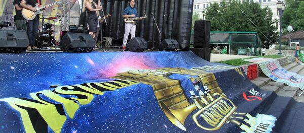 Beni Brikman bend i Amalija Nenova na promociji Nišvila u Sofiji. Beni Brikman bend i Amalija Nenova na promociji Nišvila u Sofiji. - Sputnik Srbija