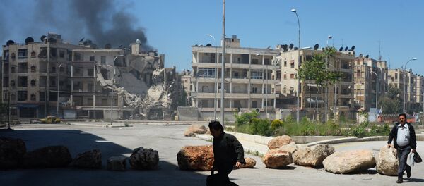 Militants shell a district in Aleppo Militants shell a district in Aleppo - Sputnik Srbija