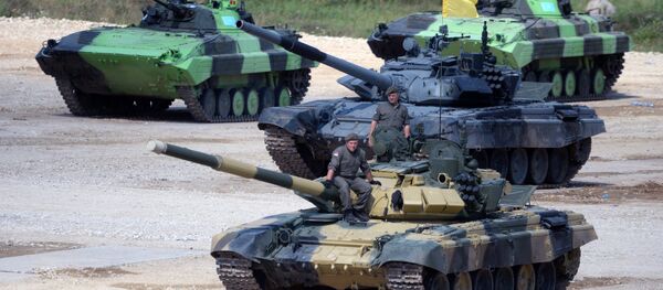 Posada tenka T-72B3 Vojske Srbije tokom takmičenja u tenkovskom bijatlonu na poligonu Alabino. - Sputnik Srbija