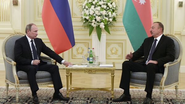 Predsednik Rusije Vladimir Putin i predsednik Azerbejdžana Ilham Alijev - Sputnik Srbija