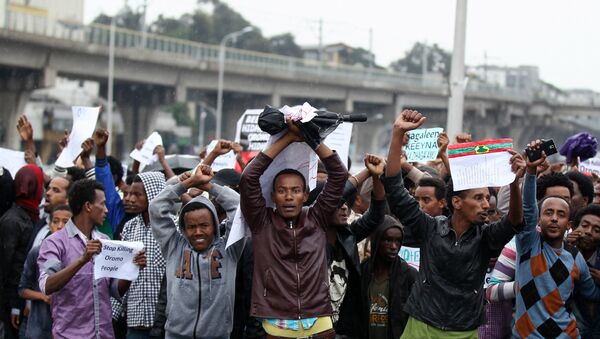 Antivladini protesti u Adis Abebi. - Sputnik Srbija