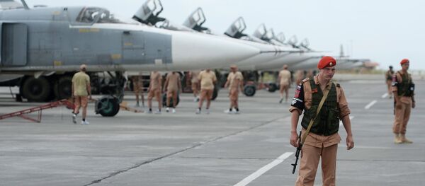 Russian servicemen at the Hmeymim airbase in Syria. Russian servicemen at the Hmeymim airbase in Syria. - Sputnik Srbija