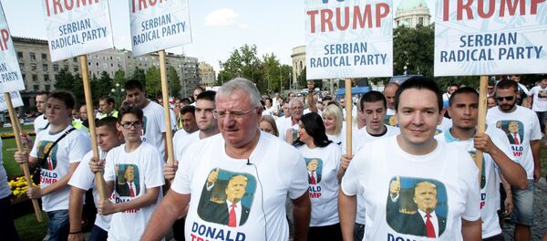 Протест радикала у Београду против доласка Бајдена у званичну посету - Sputnik Србија