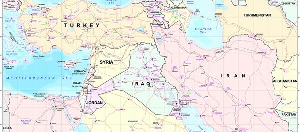 Bliski istok, karta - Sputnik Srbija