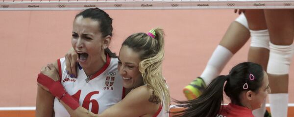 Одбојкашице Србије у мечу са САД - Sputnik Србија
