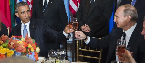 Владимир Путин и Барак Обама Владимир Путин и Барак Обама - Sputnik Србија