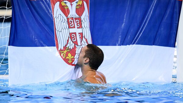 Stefan Mitrović u Riju, posle pobede u finalu sa Hrvatskom. - Sputnik Srbija