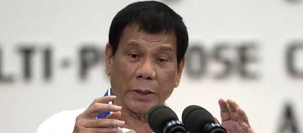 Председник Филипина Родриго Дутерте говори на облежавању 115. годишњице полиције у Манили. Председник Филипина Родриго Дутерте говори на облежавању 115. годишњице полиције у Манили. - Sputnik Србија