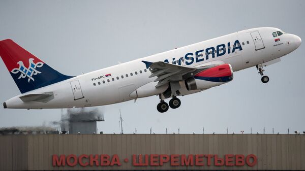 Авион Ер Србије на аеродрому Шереметјево - Sputnik Србија