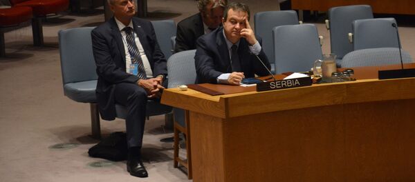 Ministar spoljnih poslova Srbije Ivica Dačić tokom sednice Saveta bezbednosti UN. - Sputnik Srbija