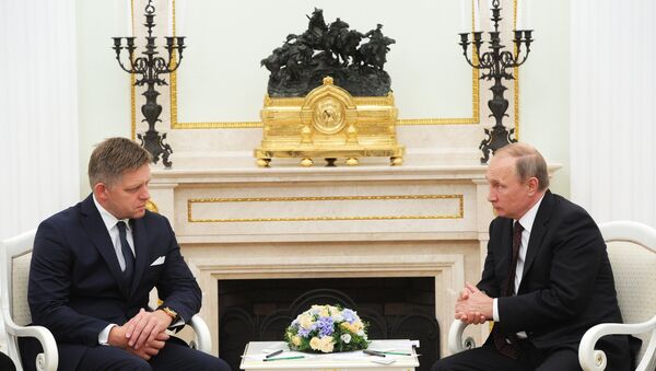 Premijer Slovačke Robert Fico i predsednik Rusije Vladimir Putin - Sputnik Srbija