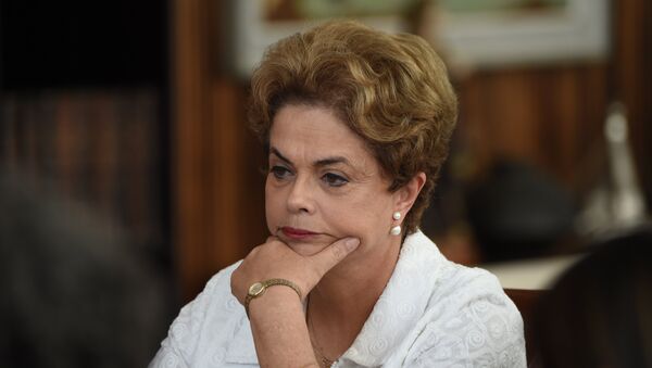 Brazilska predsednica Dilma Rusef na konferenciji za medije u predsedničkoj rezidenciji Alvorada Palas u Braziliji - Sputnik Srbija