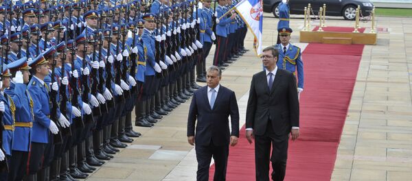 Премијер Мађарске Виктор Орбан и премијер Србије Александар Вучић - Sputnik Србија