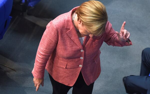 Немачка канцеларка Ангела Меркел током заседања у Бундестагу - Sputnik Србија