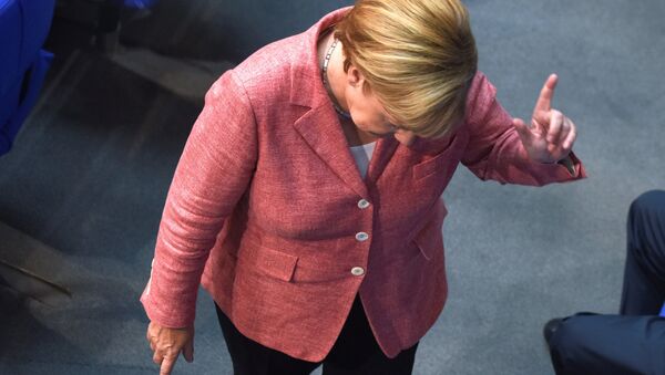 Немачка канцеларка Ангела Меркел током заседања у Бундестагу - Sputnik Србија
