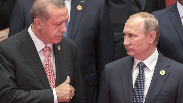 Vladimir Putin i Redžep Tajip Erdogan na samitu G20 u Kini - Sputnik Srbija