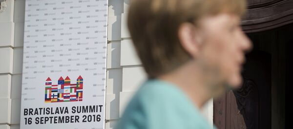 Angela Merkel u Bratislavi. - Sputnik Srbija