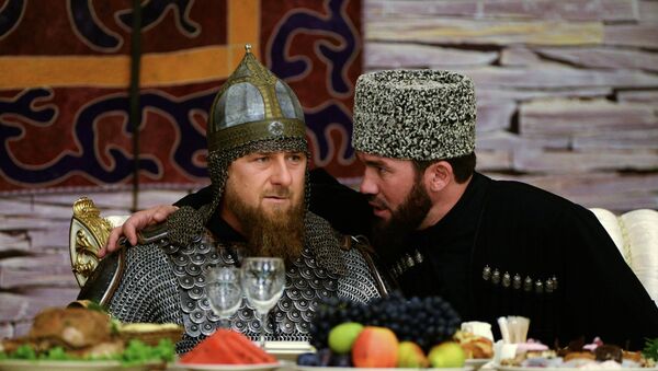 В.д. председника Чеченије Рамзан Кадиров током прославе Дана чеченске жене у Грозном - Sputnik Србија