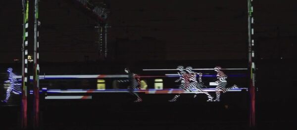 3D Mapping Turns Trains in Moscow Into Living Artworks 3D Mapping Turns Trains in Moscow Into Living Artworks - Sputnik Србија