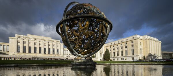 Поглед на зграду Уједињених нација (УН) у Женеви. - Sputnik Србија