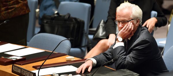 Stalni predstavnik Rusije u UN Vitalij Čurkin tokom zasedanja Saveta bezbednosti UN u Njujorku - Sputnik Srbija