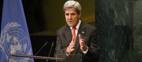 Američki državni sekretar Džon Keri na sednici Generalne skupštine UN - Sputnik Srbija