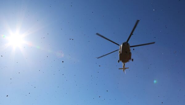 Helikopter Mi-8 Ministarstva za vanredne situacije Rusije tokom vežbi u Amurskoj oblasti - Sputnik Srbija