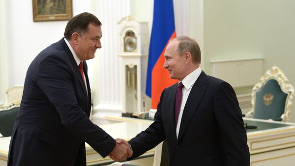 Predsednik Republike Srpske Milorad Dodik i predsednik Rusije Vladimir Putin - Sputnik Srbija