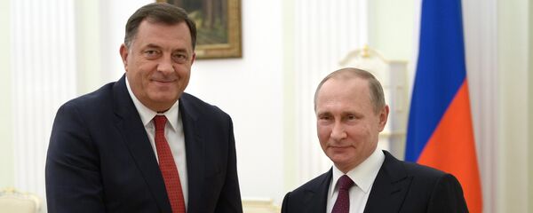 Милорад Додик и Владимир Путин у Кремљу - Sputnik Србија