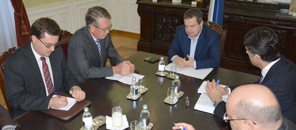 Амбасадор Русије у Београду Александар Чепурин и министар спољних послова Ивица Дачић - Sputnik Србија