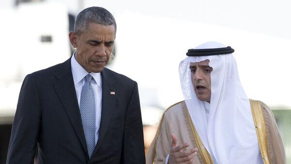 Председник САД Барак Обама и министар спољних псолова Саудијке Арабије Адел ел Џубеир - Sputnik Србија