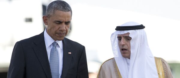 Predsednik SAD Barak Obama i ministar spoljnih psolova Saudijke Arabije Adel el Džubeir - Sputnik Srbija