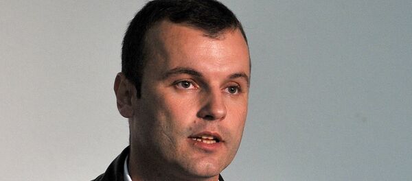 Кандидат за председника општине Сребреница Младен Грујичић говори на конференцији за медије. Младену Грујичићу и његовој супрузи синоћ је упућена претећа СМС порука. - Sputnik Србија