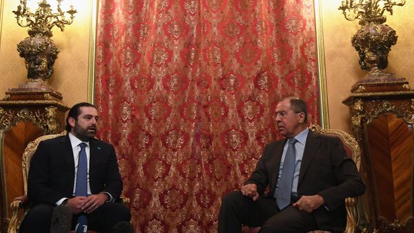 Lider libanskog političkog pokreta Al Mustakbal, Saad Hariri i ministar spoljnih poslova Rusije Sergej Lavrov - Sputnik Srbija