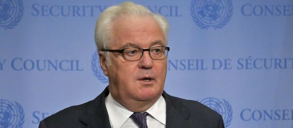 Стални представник Русије у Уједињеним нацијама Виталиј Чуркин говори на конференцији за медије - Sputnik Србија