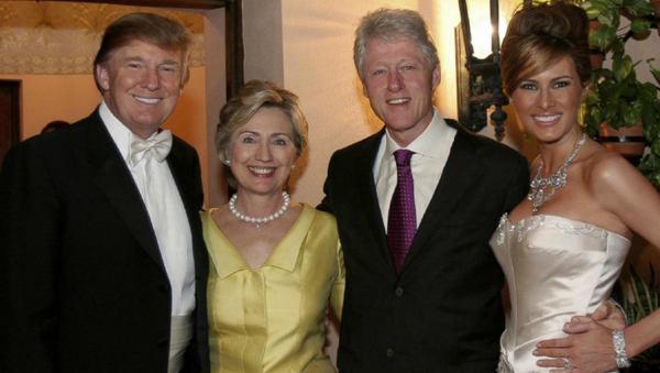 Бил и Хилари Клинтон на венчању Доналда и Меланије Трамп. - Sputnik Србија