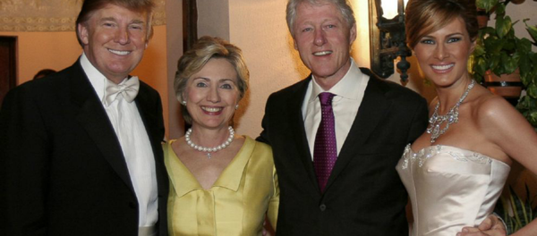 Бил и Хилари Клинтон на венчању Доналда и Меланије Трамп. - Sputnik Србија