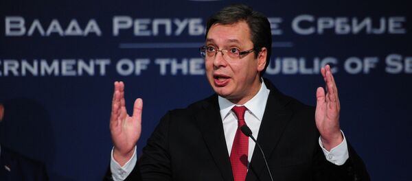 Premijer Srbije Aleksandar Vučić na konferecniji za novinare - Sputnik Srbija
