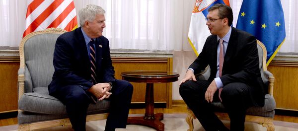 Aleksandar Vučić i Kajl Skot. Aleksandar Vučić i Kajl Skot. - Sputnik Srbija