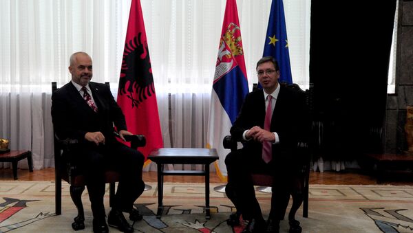 Predsednik Vlade Srbije Aleksandar Vučić i albanski premijer Edi Rama - Sputnik Srbija