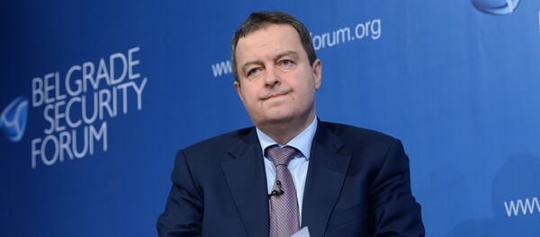 Prvi potpredsednik Vlade i ministar spoljnih poslova Ivica Dačić učestvuje na specijalnom događaju „Deset godina:Srbija, NATO, Partnerstvo za mir“ koji se održava u okviru šestog Bezbednosnog foruma. Prvi potpredsednik Vlade i ministar spoljnih poslova Ivica Dačić učestvuje na specijalnom događaju „Deset godina:Srbija, NATO, Partnerstvo za mir“ koji se održava u okviru šestog Bezbednosnog foruma. - Sputnik Srbija